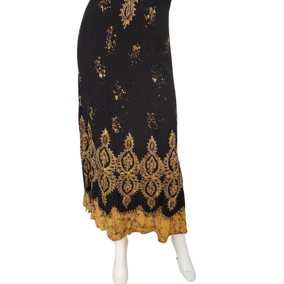 Black Embroidered Maxi Dress Medium - Picture 4 of 8